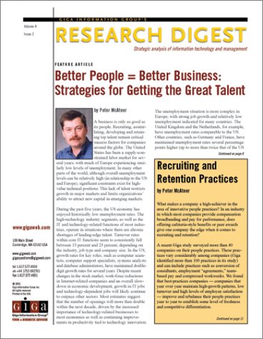 Better People = Better Business : Strategies for Getting Great Talent