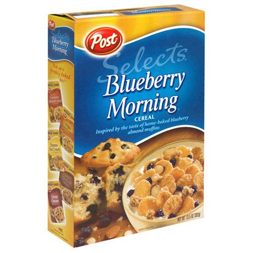 Post Blueberry Morning Cereal, 13.5Ounce Boxes (Pack of 4