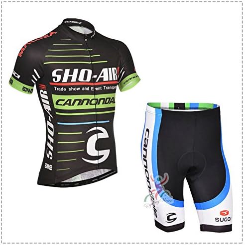 2014 Outdoor Sports Pro Team Men's Short Sleeve Cannondale Cycling Jersey and Shorts Set (Suit, XXXL)