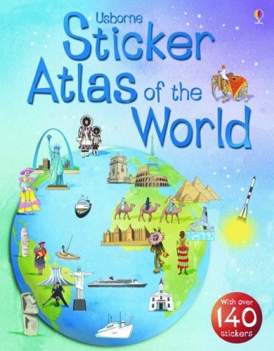 Childrens Toyshop  Children & Baby Books : Usborne Sticker Atlas of the World (Usborne Sticker Atlases)