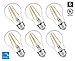 Hyperikon A19 LED Vintage Filament Bulb, Dimmable, 5W (40W Equivalent), 520 lumen, 3000K (Soft White Glow), Omnidirectional, E26 Base, IC Driver, CRI 80+, 120v, UL-Listed - (Pack of 6)