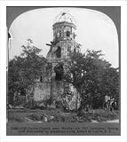 Historic Print (S): Old Cavite church near Manila - an old insurgent stronghold bombarded by American guns,