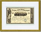 Gold Framed/Matted Print 17x23, New York and Boston Rail-Road Company
