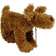 Doudou et Compagnie Playful Pups Brown Fuzzy Vintage Fur Look