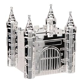 Christening Gifts. Silver Plated Castle Money Box