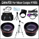 58mm Lens Bundle Kit For Nikon Coolpix P7000 Digital Camera Includes Necess ....