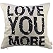 HOSL 6 Pack Cotton Linen Pillow Case Decorative Cushion Cover (NO Pillow)