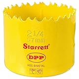 Starrett DH0214 Bi-Metal Dual Pitch Professional Hole Saw, HSS Teeth, 2-1/4 Diameter, 1-5/8 Cutting 