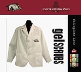 Arkansas Razorbacks Scrub Style Short Consultation Jacket from Gelscrubs ( with Running Hog Logo ) - B000BJICE6