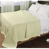 100% Organic Cotton Scalloped Edge Reversble Bedspread Sage Green