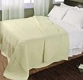 100% Organic Cotton Scalloped Edge Reversble Bedspread Sage Green, 260 x 260cm