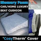 MEMORY FOAM Back Saver Cushion - NO more BACK Ache Pain while DRIVING or SITTING at Home/Office for long periods of time. Washable Cover.