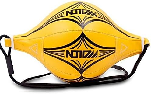 OneTigris Boxing Training Punching Ball Double-end Pouching Bag Floor to Ceiling Speed Ball (Yellow)