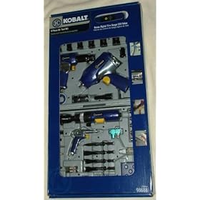 Kobalt 4 Air Tool Kit (Air Impact Wrench, Air Hammer, Air Ratchet Wrench, Air Blow Gun Set & Accessory Parts)