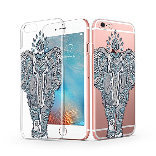 iPhone 6s Plus Case, Elephant iPhone 6 Plus Case, MOSNOVO Transparent Clear Case Design with Tribal Tribe Totem Henna Elephant Printed for iPhone 6 Plus 5.5 Inch