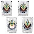 Chivas USA MLS 4pc Square Shot Glass Set - Primary Team Logo by Great American Products