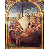 Hans Memling (Cologne, the Rhine to Bayenturm lot of big-Saint-Martin (in the foreground Martyrdom of St. Ursula)) Black - 13x19