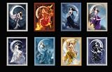 COMPLETE SET OF ALL 8 NENE THOMAS FAIRY & MOON GREETING CARDS