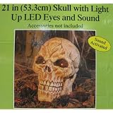 21 Inch Skull with Light up LED Eyes and Sound Activation