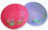 Chinese Handpainted Nylon Parasol in Assorted Colors