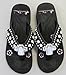 Montana West Women Wedged Flip Flops Crystal Cross Concho Black