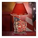 The Hamilton Collection Courage Under Fire Firefighter Tribute Table Lamp