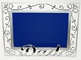 Beautiful Silver Colour   Dad   Photo Picture Frame (6 x 4 inch photograph)