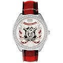 GUESS? Women's Black and Red Plaid Fabric Watch #W10110L3