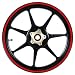 16 to 19 inch Motorcycle, Scooter, Car & Truck Wheel Rim Stripes 1/4" or 6.5mm wide RED