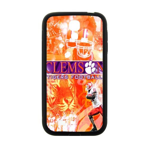 Generic Custom Unique Design NCAA Clemson University Clemson Tigers Team Logo Plastic and TPU Case Cover for SamSungGalaxyS4 I9500 (Laser Technology)