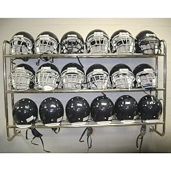 Wall Mounted Helmet Rack - Football