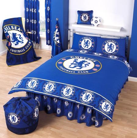Zap Chelsea Blue Crest Double  Valance Sheet