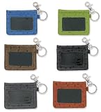 Caprice Grab and Go Keychain Wallet ID Holder-Faux Ostrich-6 Colors