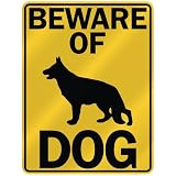 BEWARE OF  GERMAN SHEPHERD  PARKING SIGN DOG