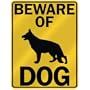 BEWARE OF " GERMAN SHEPHERD " PARKING SIGN DOG