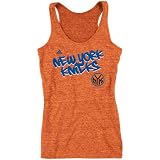 New York Knicks Women's Heathered Orange adidas Graffiti Me Tri-Blend Tank Top