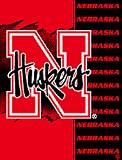Nebraska Cornhuskers NCAA 48x60 Triple Woven Throw Blanket (Jagged Series)