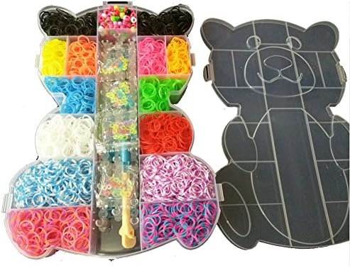 Green Burgeon Rubber Band Bracelets Loom Kit with Mental Hook