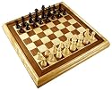 16" Wooden chess set with chess pieces