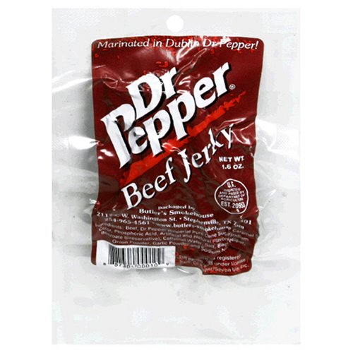 Texas Elk Company Dr Pepper Beef Jerky, 1.6-Ounce Packages (Pack of 6) by Dried Beef