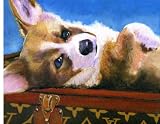 Corgi Louis Vuitton Painting Handbag Giclee Print 