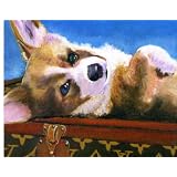 Corgi Louis Vuitton Painting Handbag Giclee Print