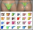 SPECIAL!! Ladies Mesh G-String with Triangle Back and Contrast Binding - 24 Combinations!