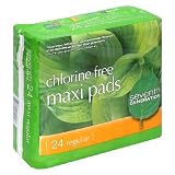 Seventh Generation Maxi Pads, Chlorine Free, Regular, 24 pads (Pack of 6)