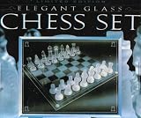Limited Edition Elegant Glass Chess Set: Solid Glass Design, 10x10 Beveled Chess Board, 32 Chessmen with 2 Tall Kings, Anti-scratch Felt Bottoms, Skillful Craftmanship Displays As Well As It Plays