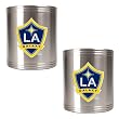Los Angeles Galaxy Soccer 2pc Stainless Steel Can Holder Set - Primary Team Logo MAJOR-LEAGUE-SOCCER Soccer