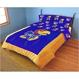 Kansas Jayhawks NCAA Comforter Set (Panel/Rotary - Solid)