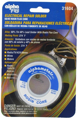 Alpha Fry AT-31604 60-40 Rosin Core Solder (4 Ounces)