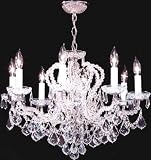 LAMPS BEAUTIFUL Baroness Eight Light Crystal Chandelier by James R. Moder