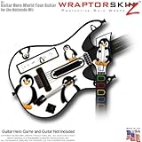 Penguins on White Skin fits Band Hero, Guitar Hero 5 & World Tour Guitars f ....
